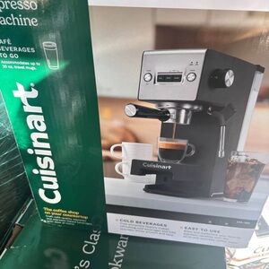 Cuisinart Espresso Machine - Black and Silver Stainless Accents